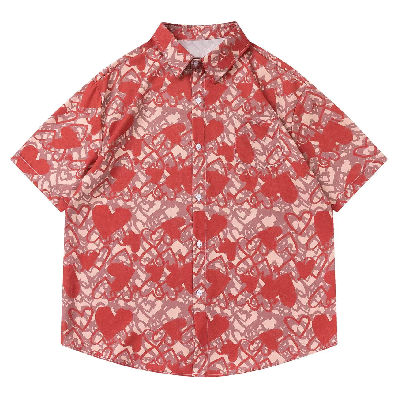 Talishko™ – Red Hearts Short Sleeve Shirt