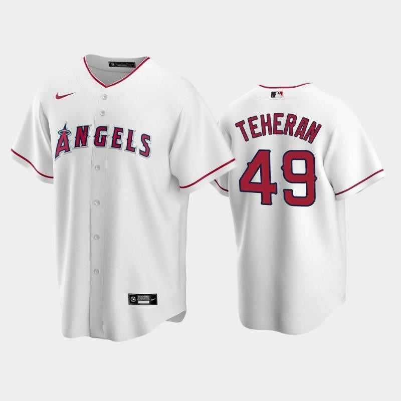 49 Julio Teheran White Los Angeles Angels Home Jersey