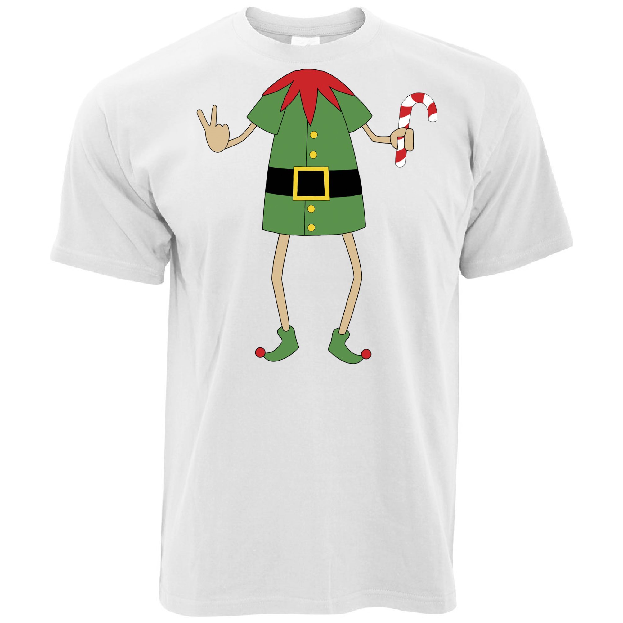 Novelty Christmas T Shirt Rude Xmas Elf Swearing