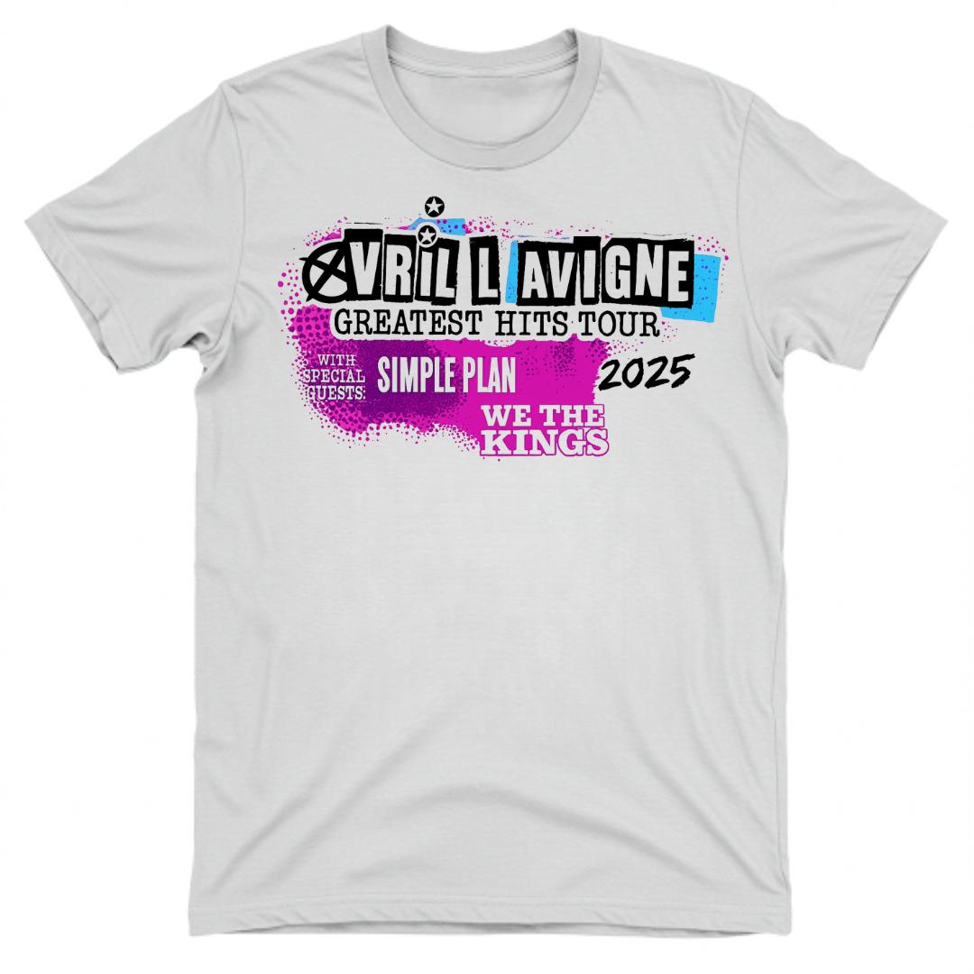 Avril Lavigne Tour 2025 Shirt, Y2K Concert Tee, Simple Plan We The Kings Merch, Pop Punk Graphic T Shirt, Music Legend Outfit for Fans
