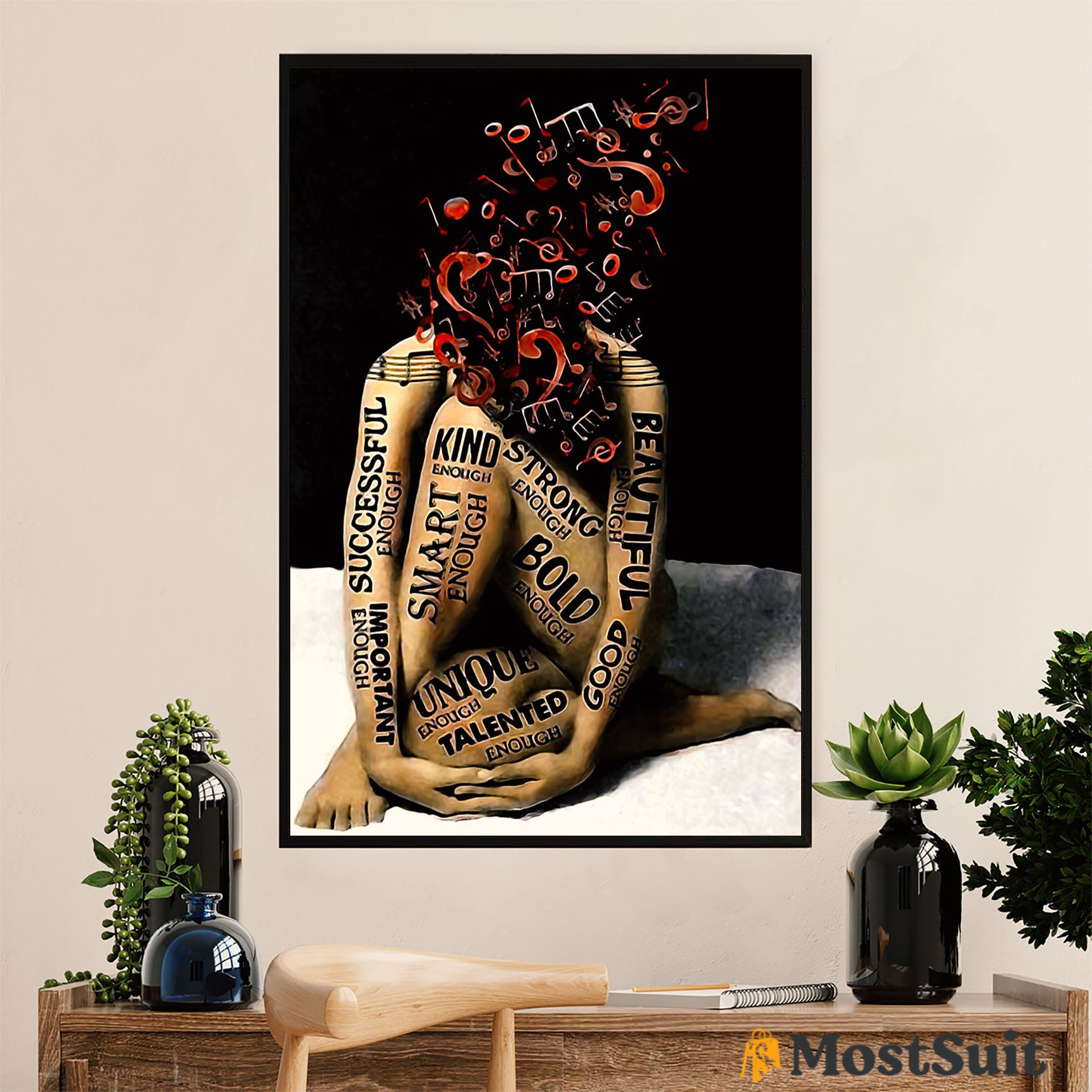 African American Afro Poster | Gift For Black Girl | Juneteenth Day Room Wall Art – Talented Enough