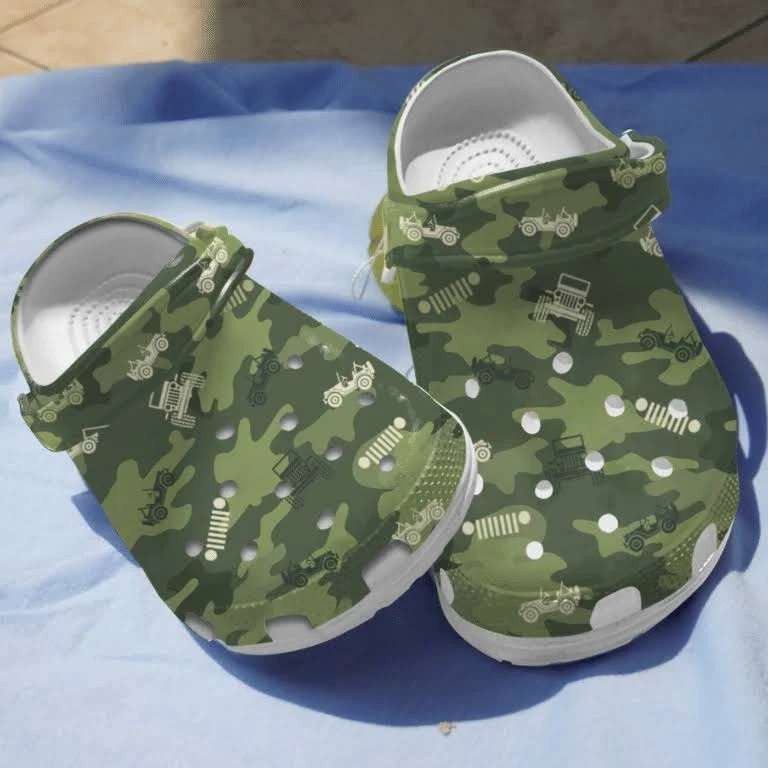 Camo Jeep Clogs Camouflage Clogband Clog Shoes For Jeep Lover