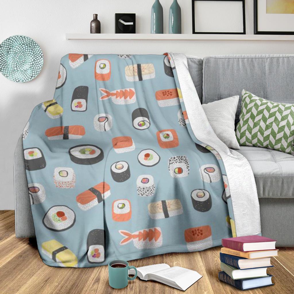 Sushi Roll Cute Blanket Gift For Sushi Lovers Birthday Gift Home Decor Bedding Couch Sofa Soft And Comfy Cozy