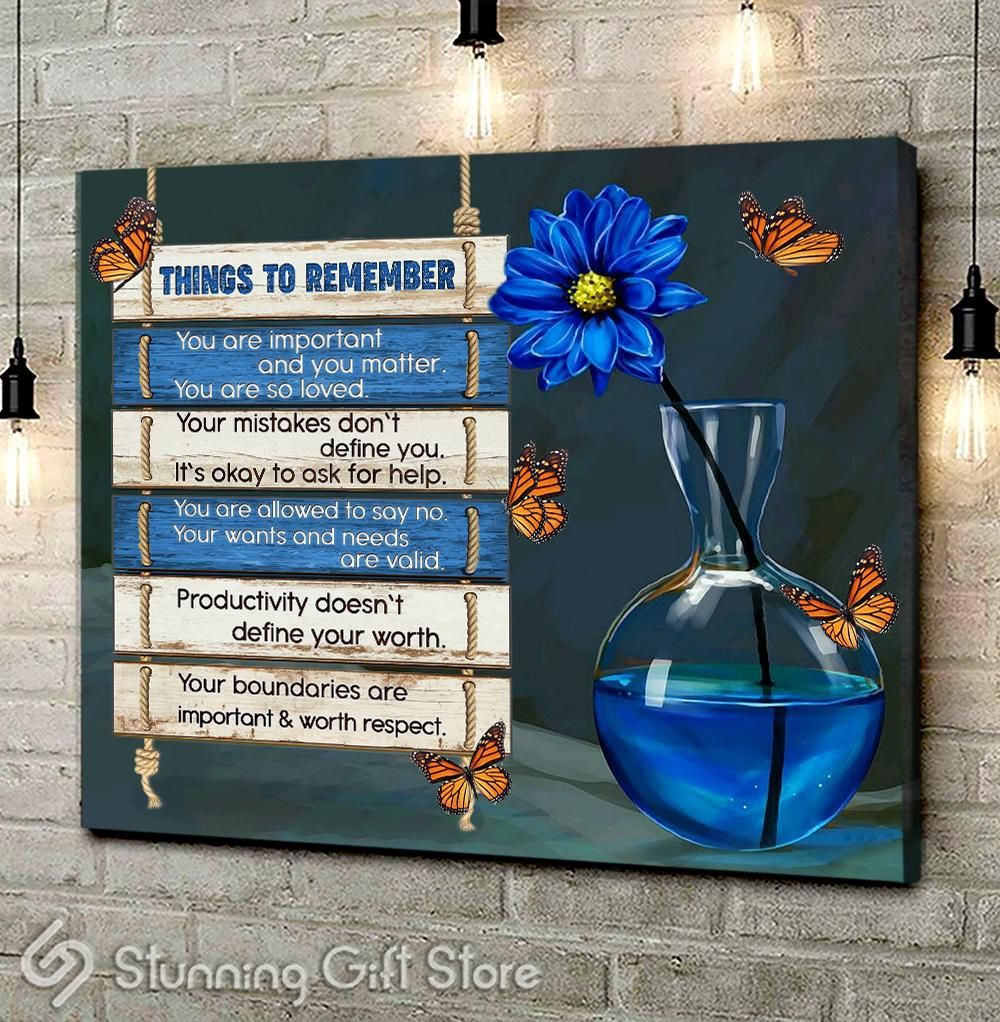 Monarch Butterfly Blue Flower Canvas Wall Art Things to remember