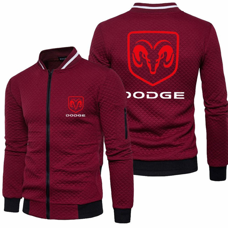 2022New Mens Spring Autumn Dallas DODGE Logo Jacket Long Sleeve Fashion Sportswear Casual Zipper Hoody Male Sweatshirts New Mens alx