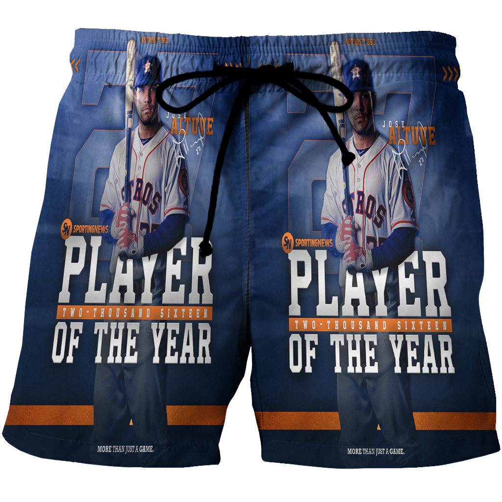 Houston Astros Jose Altuve 27 V4 3D All Over Print Summer Beach Hawaiian Short