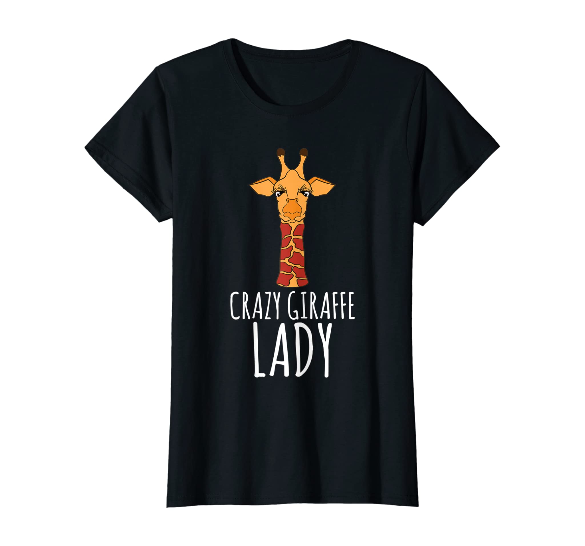 Womens Animal Lover Gifts Crazy Giraffe Lady Shirt