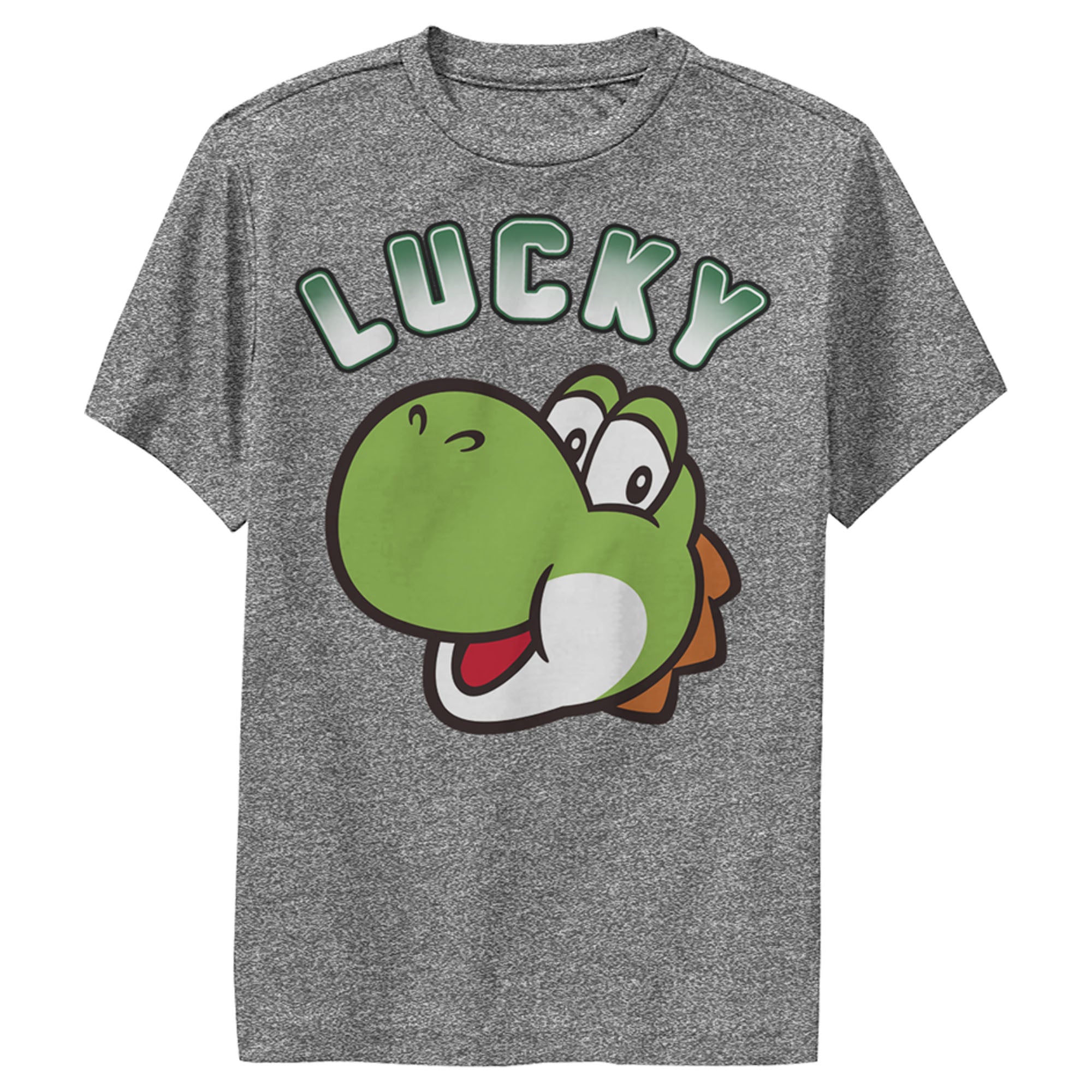 Boy’S Nintendo Super Mario St. Patrick’S Day Lucky Yoshi Retro Performance Tee