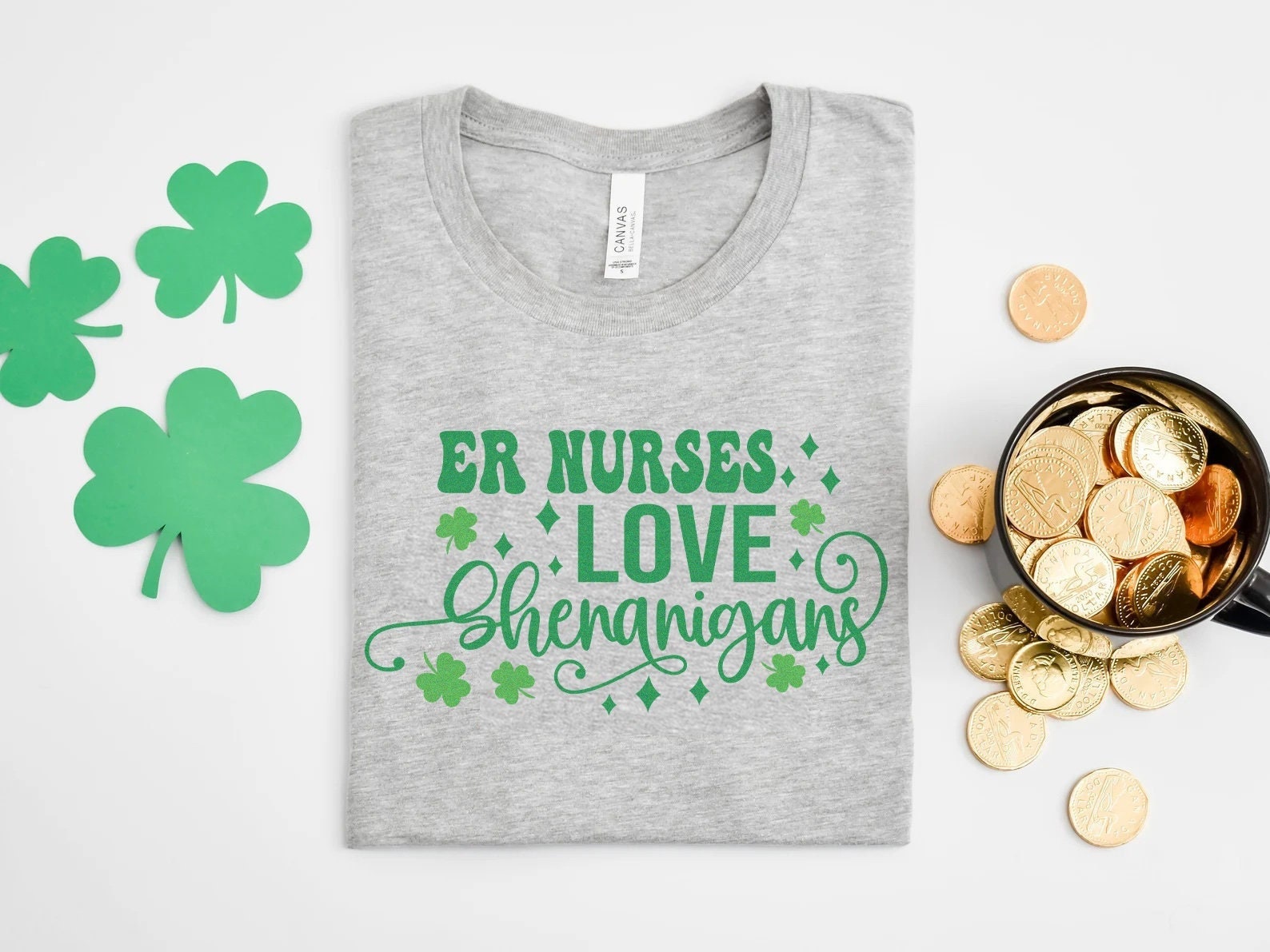 ER Nurse St Patrick’s Day T-Shirt, ED Nurses Love Shenanigans Emergency Room Nurse Rn Saint Patty’s Shirt, Emergency Department Gift