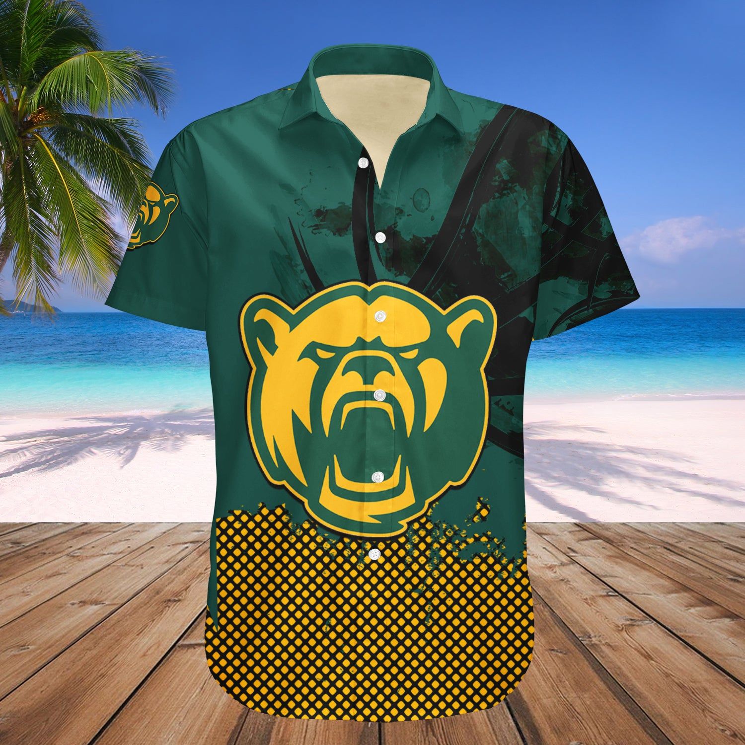 Baylor Bears Hawaii Shirt Basketball Net Grunge Pattern – NCCA