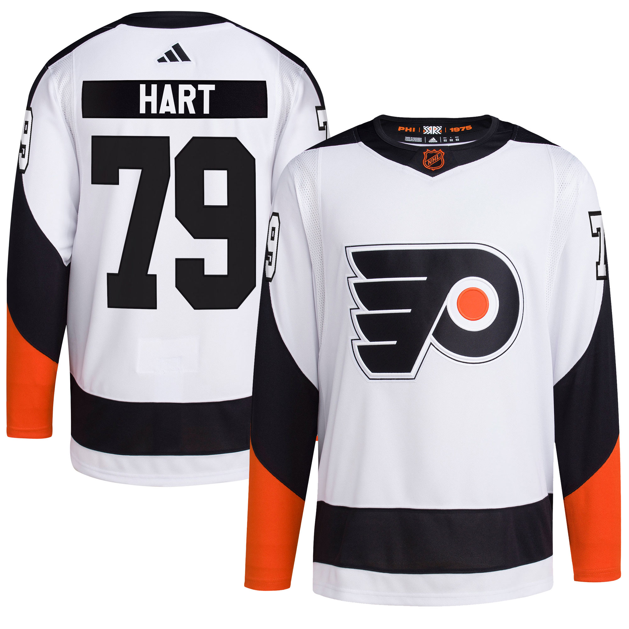 Men's Philadelphia Flyers Carter Hart adidas White Reverse Retro 2.0 Authentic Player Jersey