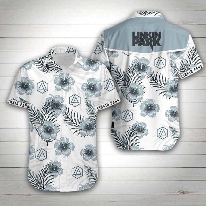 Linkin Park Floral Hawaii Shirt White Men Women Beach Wear Short Sleeve Ha85346