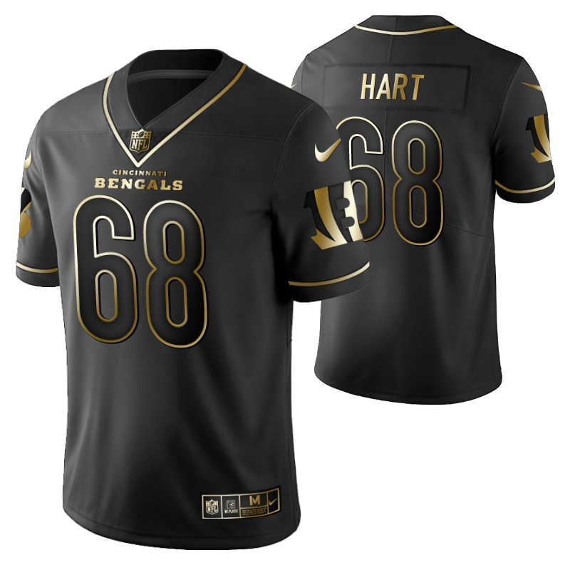 Cincinnati Bengals Bobby Hart 68 2021 NFL Golden Brandedition Black Jersey Gift For Bengals Fans