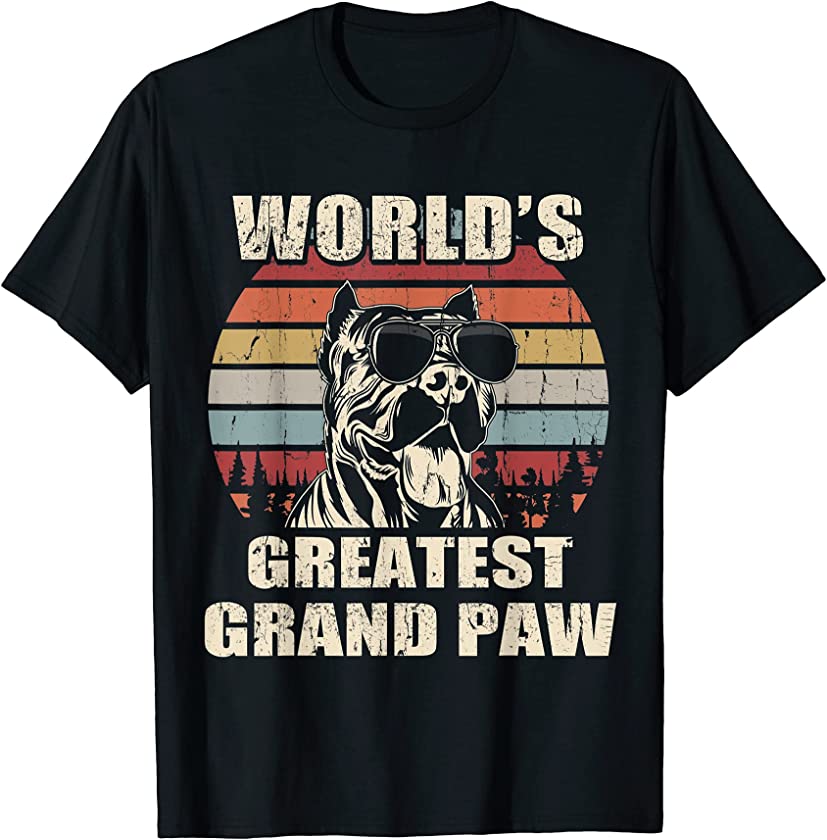 World’s Greatest Grand Paw Pit Bull vintage retro T-Shirt