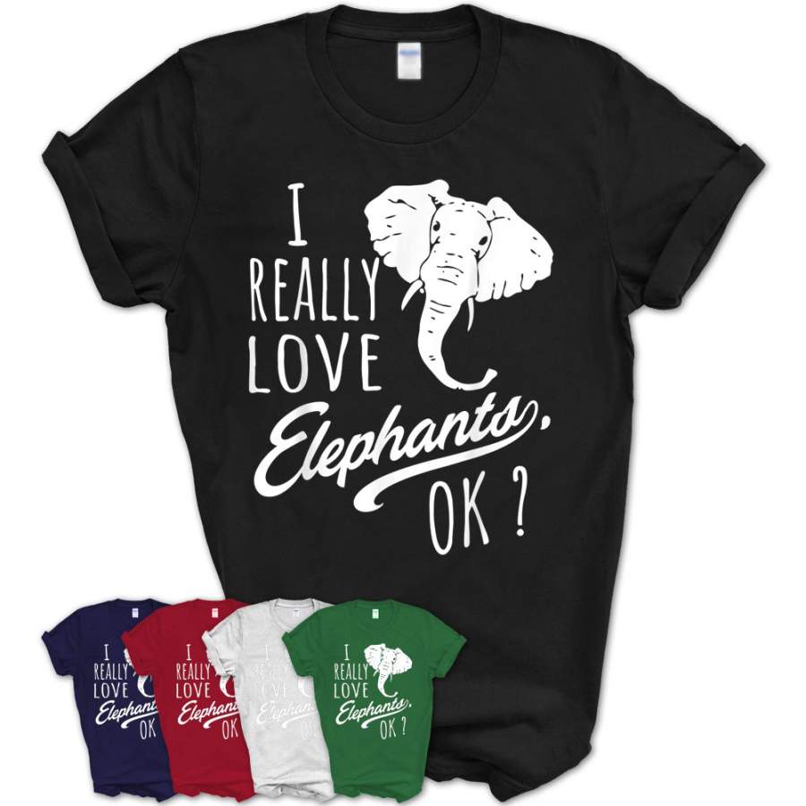 Love Elephant Shirt For Women And Girls Elephants Gifts T-Shirt