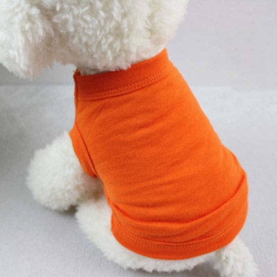 XS-3XL Summer Pure Cotton Puppy Blank Dog Shirt Clothes Soft Plain Doggy Vest Cat Bottoming T Shirts for Small Medium Large Dogs alx