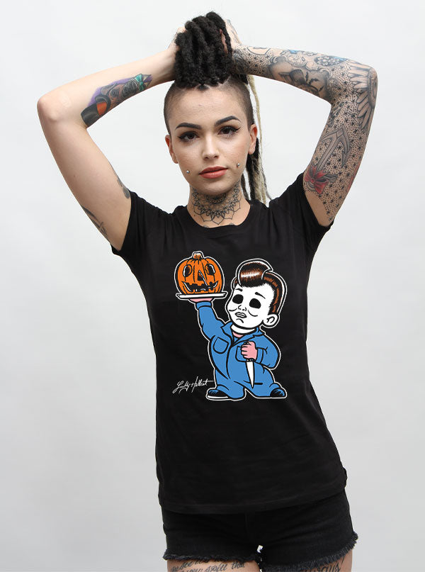 Women’S Lucky Hellcat Halloween Michael Tee By Cartel Ink