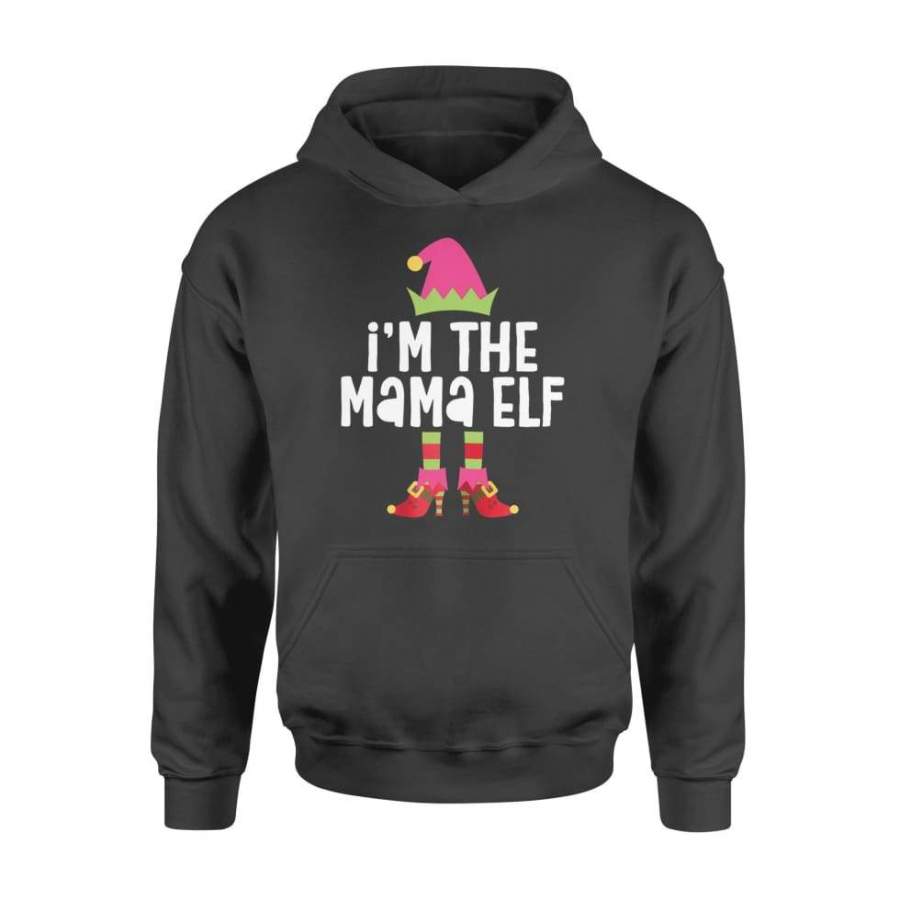 Womens I’m The Mama Elf Matching Christmas Costume Shirt – Standard Hoodie