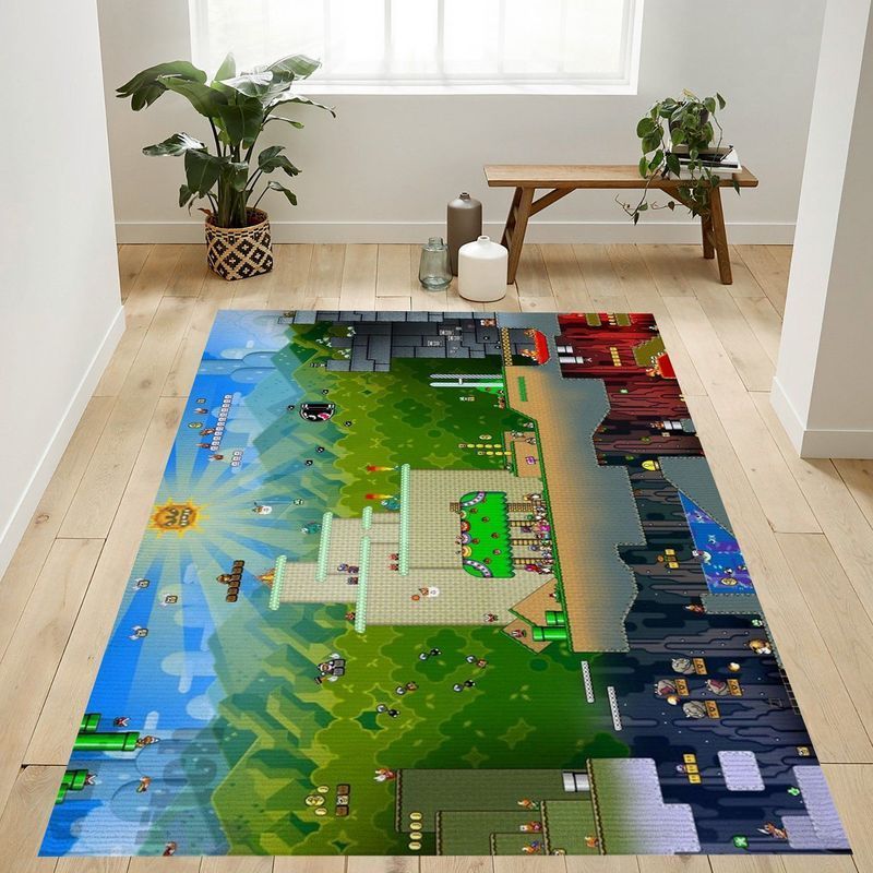 Super Mario 103 Area Rug Living Room And Bed Room Rug Gift Us Decor