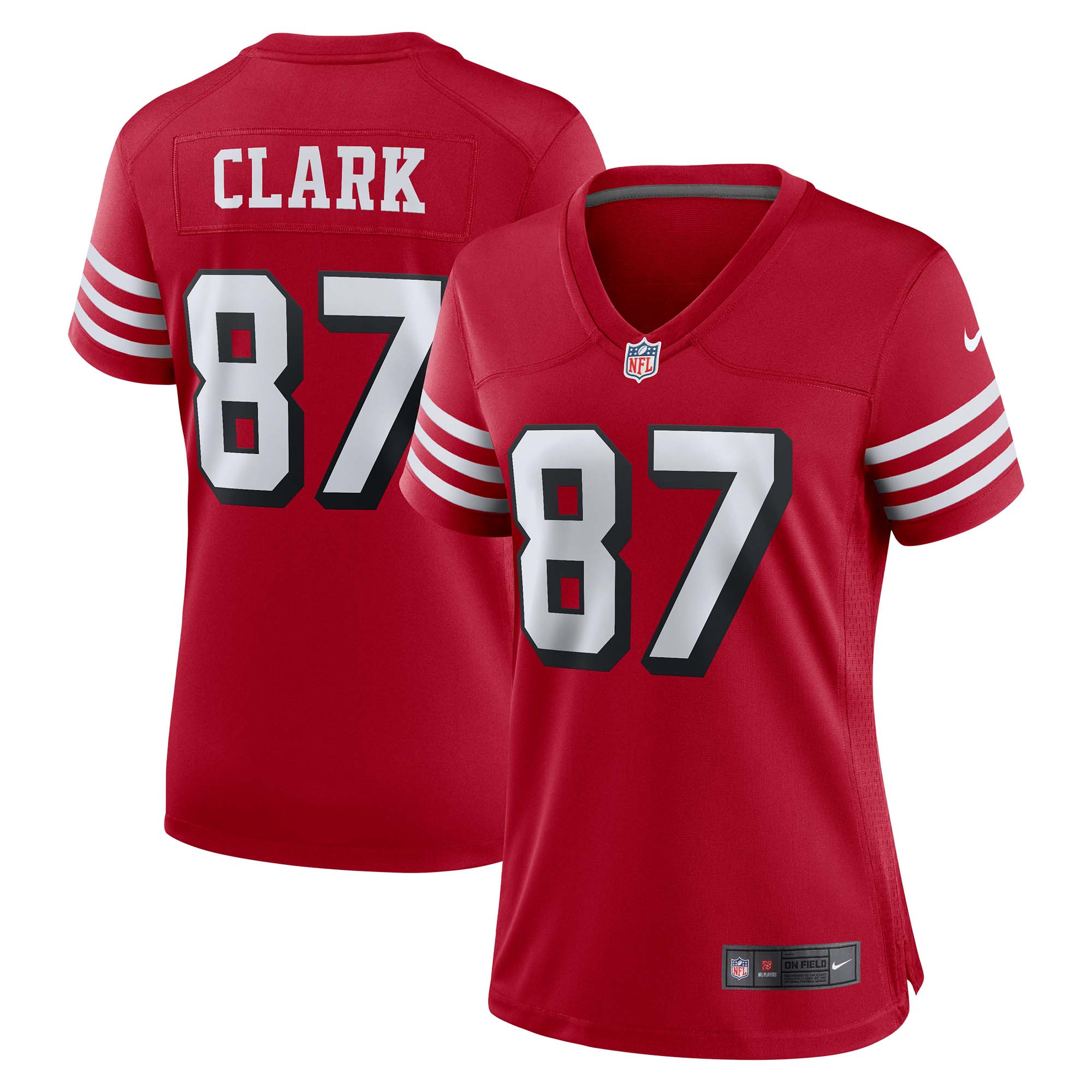 Women’s San Francisco 49ers Dwight Clark Scarlet Alternate Game Jersey