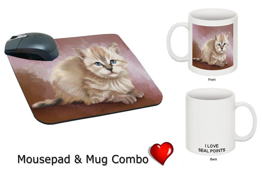 Seal Point Kitten Mug & Mousepad Combo Gift Set Mpc48093