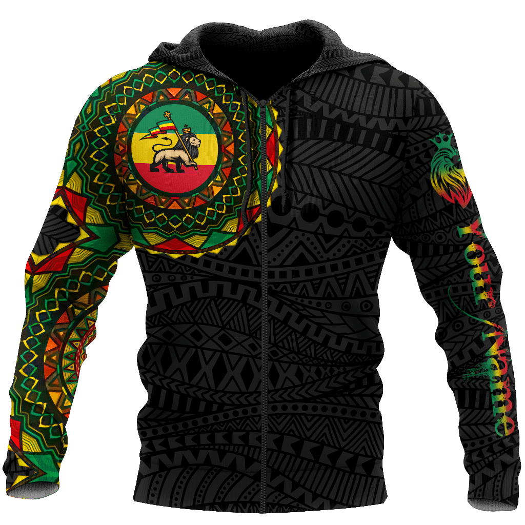 Personalized Name African Ethiopia 3D All Over Printed Zip Up Hoodie