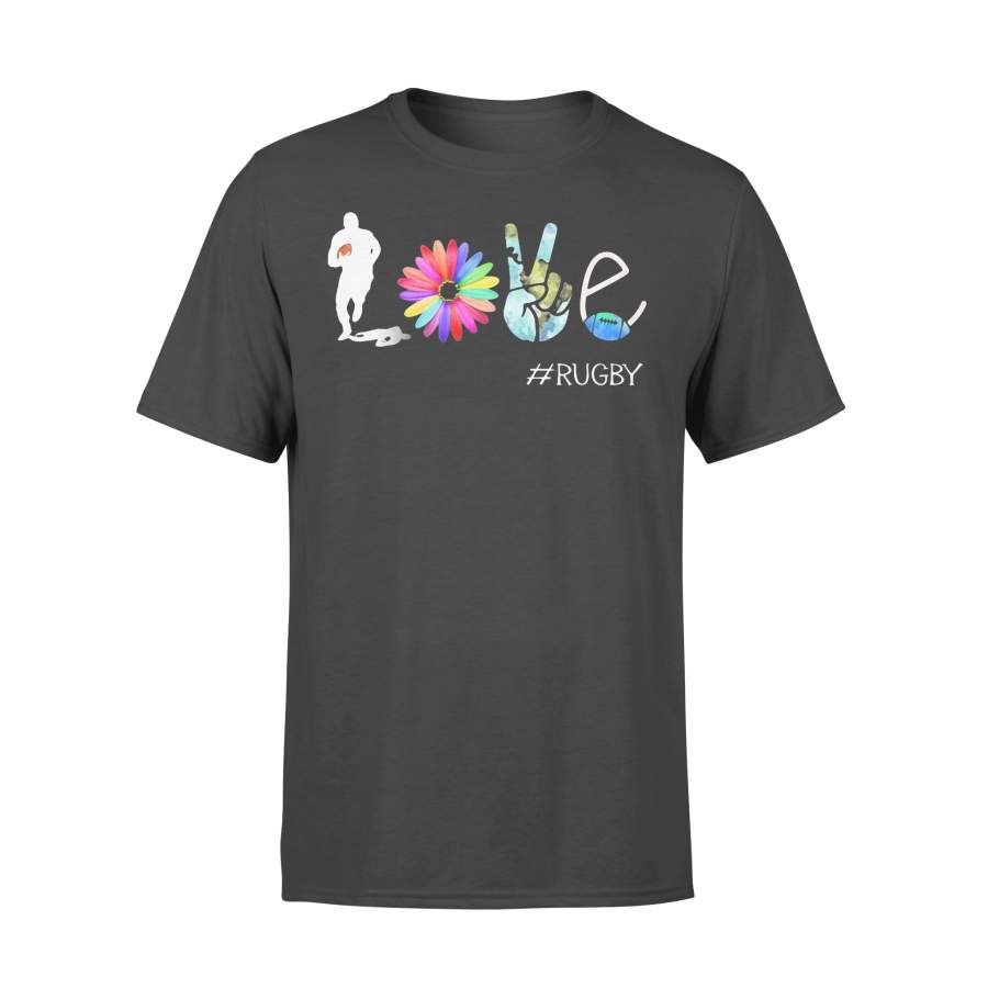 Rugby Need Love Peace Sunflower Shirt