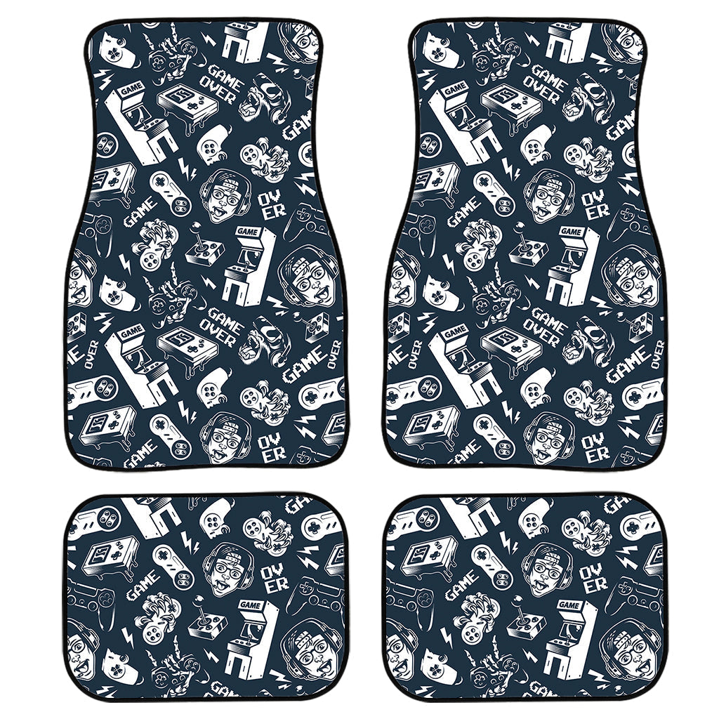 Video Game Devices Pattern Print Front And Back Car Floor Mats, Front Car Mat