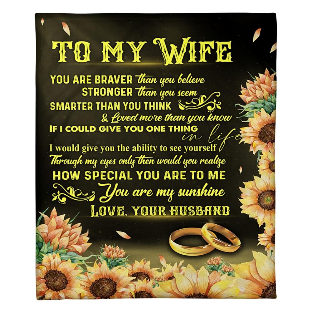 To My Wife How Special You Are To Me Fleece Blanket Family Gift Home Decor Bedding Couch Sofa Soft And Comfy Cozy