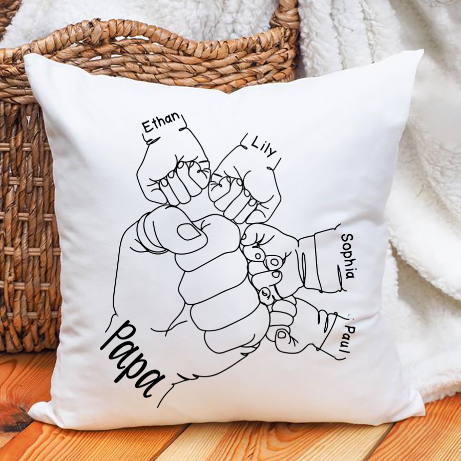 Hands Grandkids Papa Indoor Pillow