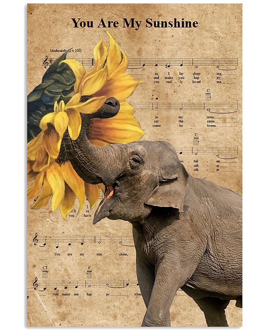 Elephant You Are My Sunshine Poster And Canvas, Wall Decor, Wall Art, Canvas Instructure, Wall Art, Poster Store, Wall Decals, Canvas Wall Art