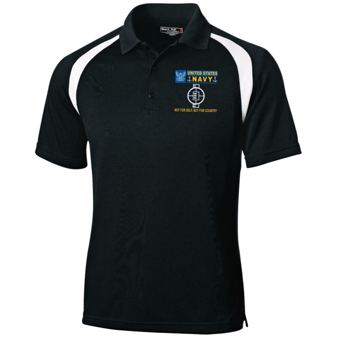 US Navy Engineering Aide EA- Not For Self, But For Country Embroidered Sport-Tek Moisture-Wicking Tag-Free Golf Shirt