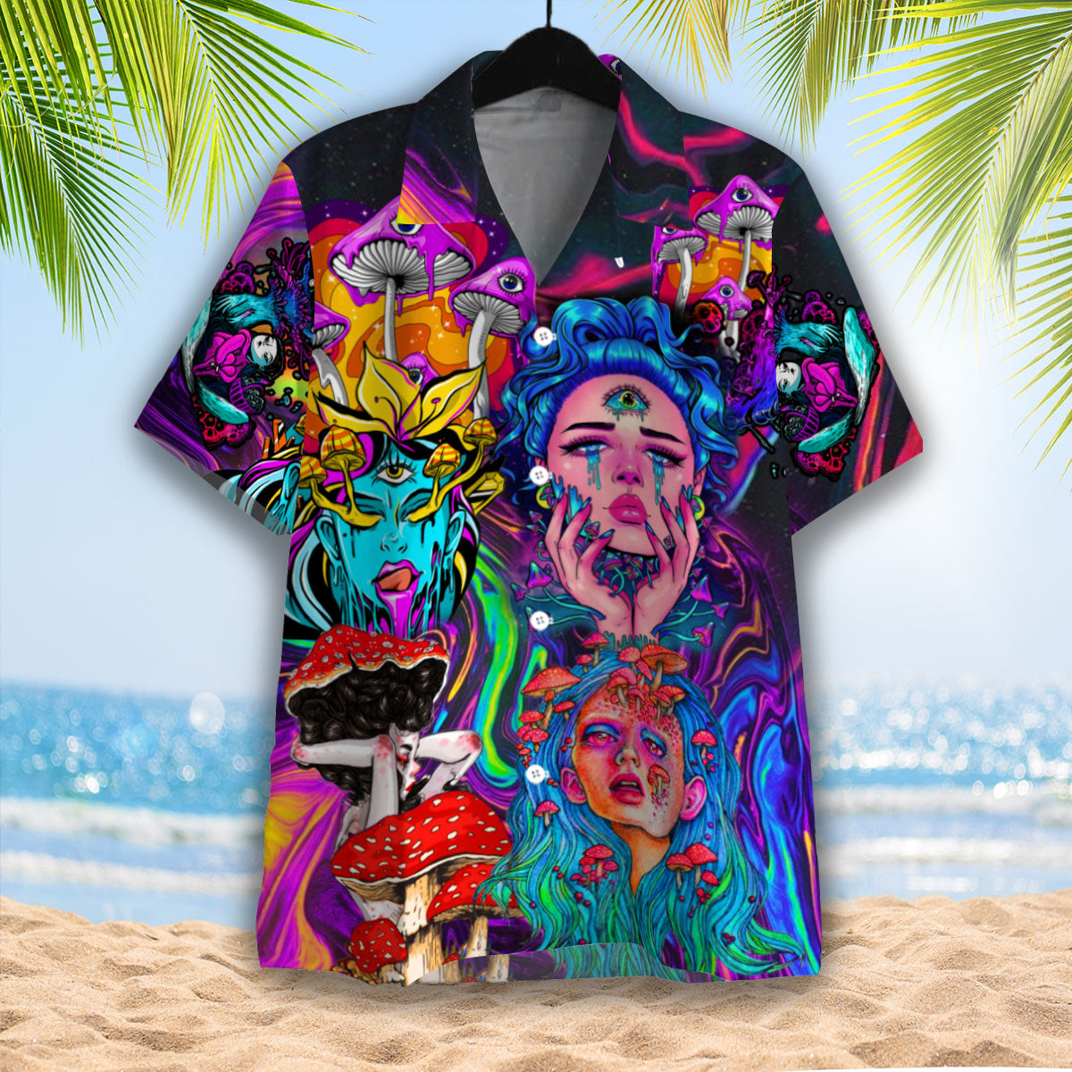 Beauty Psychic Hippies Mushroom Hawaiian Shirt – For Men And Women