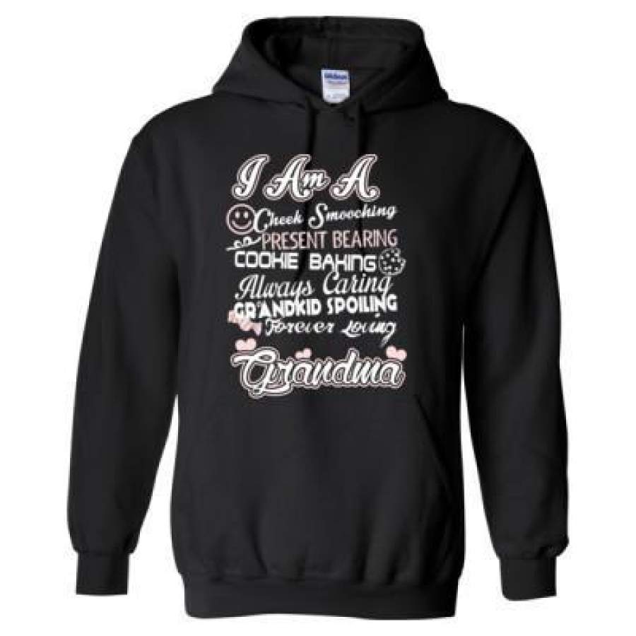 AGR I Am A Cheek Smooching Present Bearing Coohie Baking Always Caring Grandkid Spoiling Forever Loving Grandma – Heavy Blend™ Hooded Sweatshirt