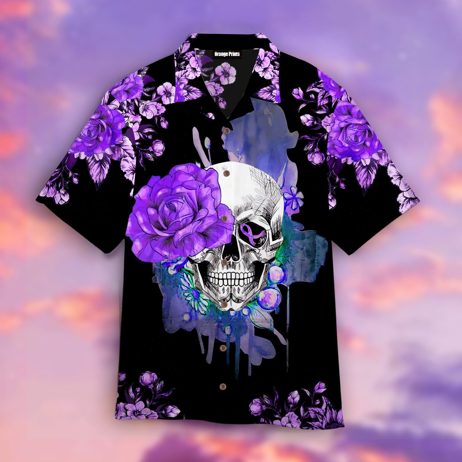 Purple Skull Hawaii Shirt For Men Women Adult Ha109177