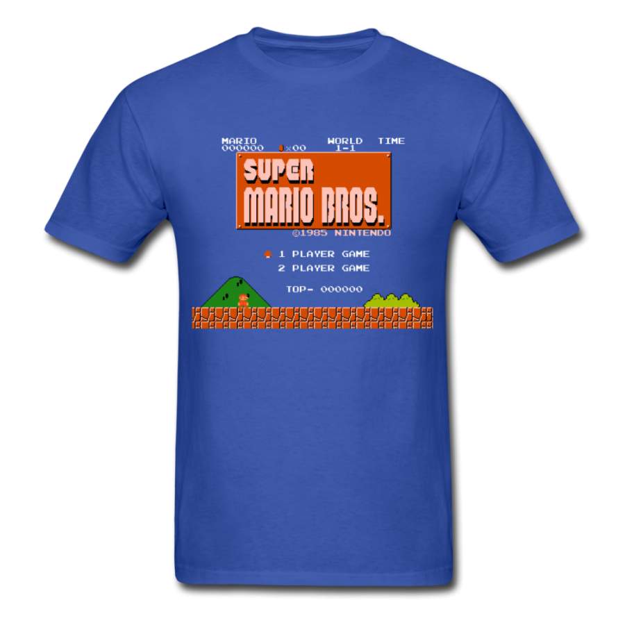 Super Mario Bros Title Screen – Nintendo NES 80’s Retro Game | Men’s T-Shirt