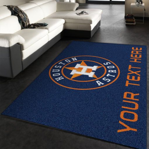 Customizable Houston Astros Personalized Accent Rug Area Rug Carpet, Bedroom, Family Gift US Decor