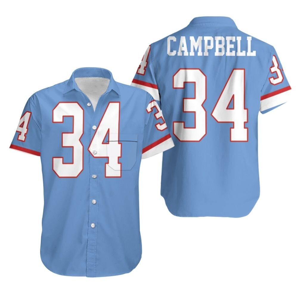 Houston Oilers Earl Campbell Light Blue 1980 Throwback Retired Player ...