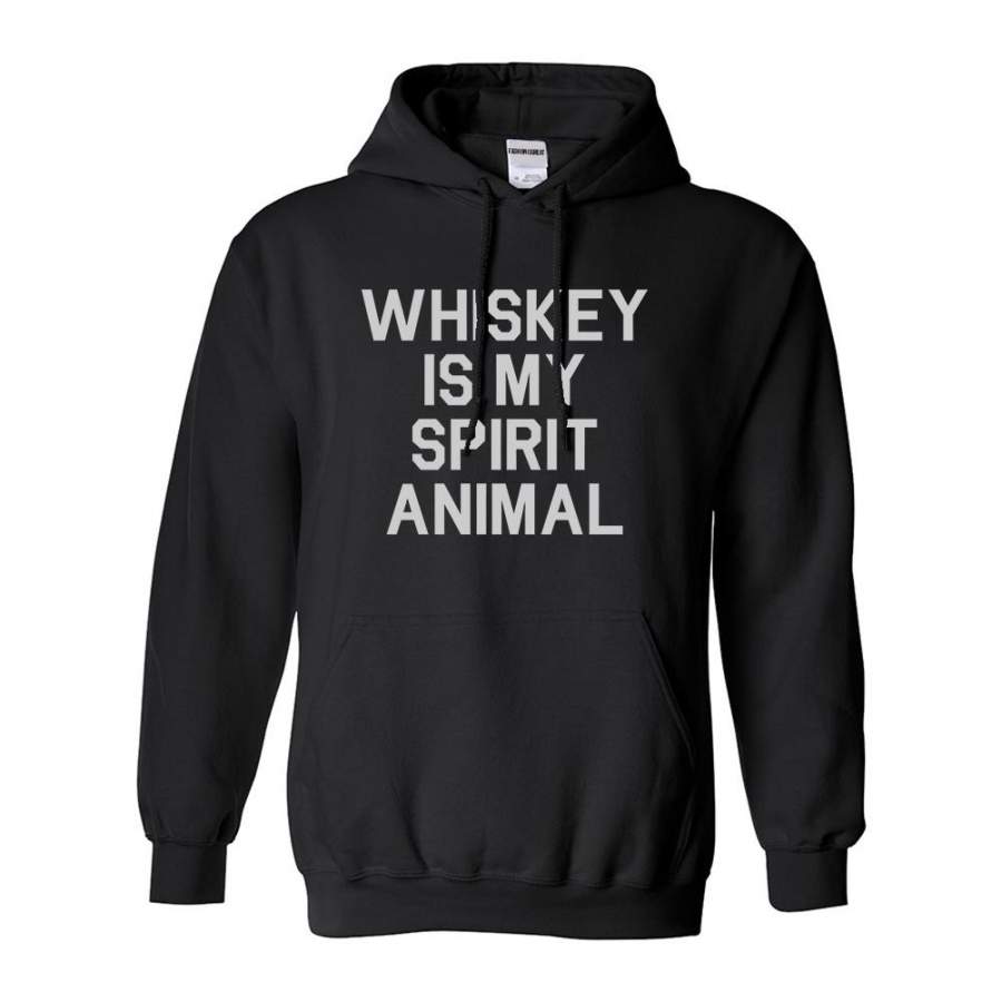 Whiskey Is My Spirit Animal Pullover Hoodie