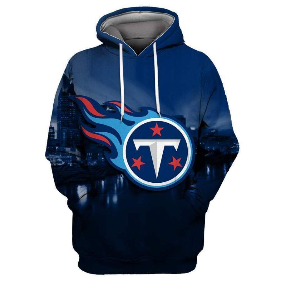 Tennessee Titans Printed Hooded Pocket Pullover Sweater 288 style