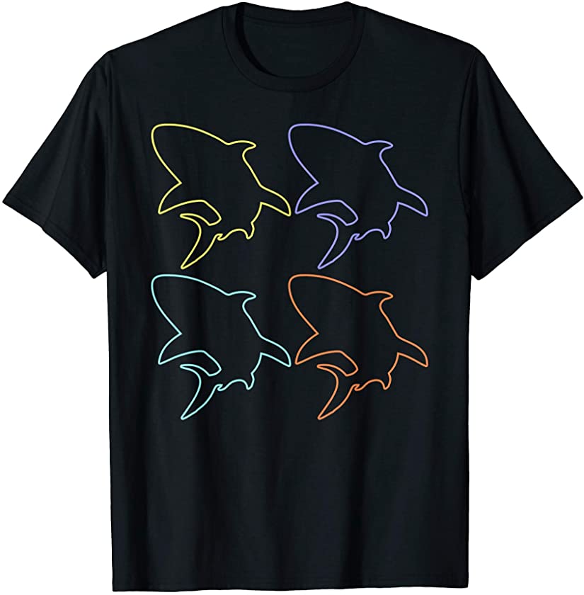 Sharks Retro Style Shark Lover T-Shirt