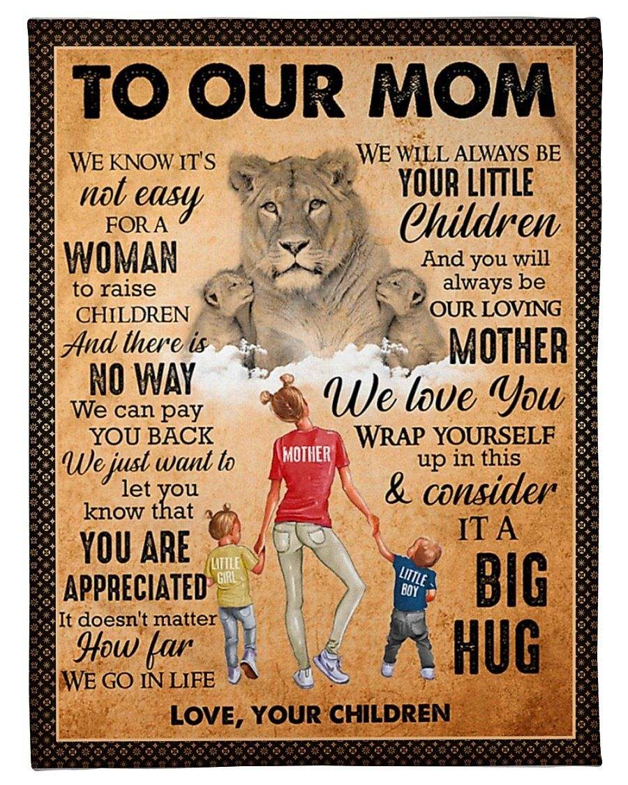 Always Be Our Loving Mother Lion Fleece Blanket AAFBM AKCHIN