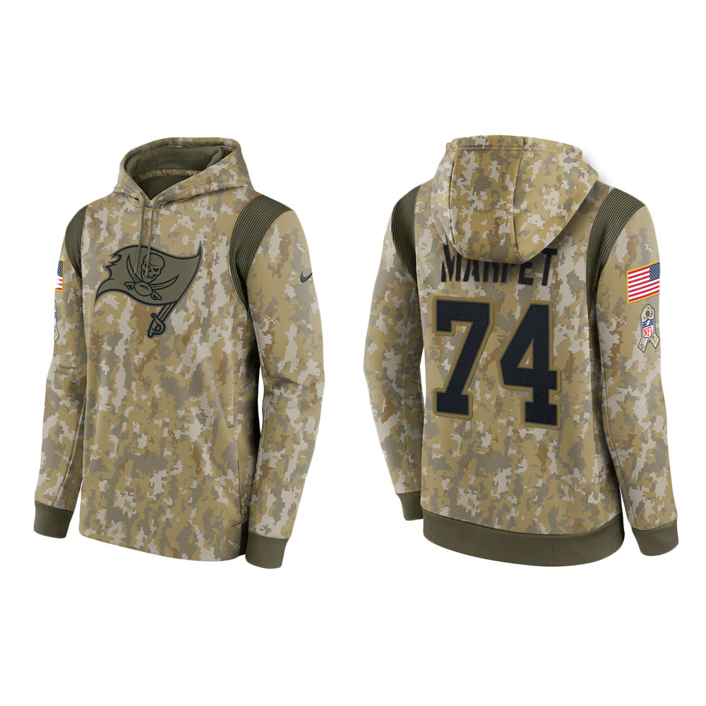 Ali Marpet Tampa Bay Buccaneers Camo 2021 Salute To Service Veterans Day Therma Pullover Hoodie
