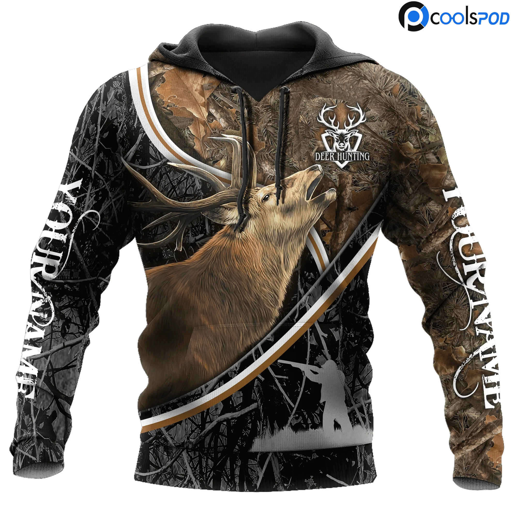 Personalized Name Hunter Hoodie For Him, Deer Print On Hoodie 3D, Deer Hunter Outfit, Gift For Hunting Lover Hunting Club