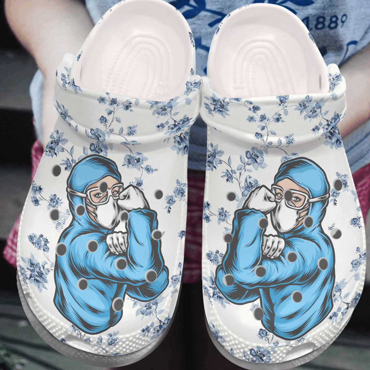 Nurse Personalized Clog, Custom Name, Text, Color, Number Fashion Style For Women, Men, Kid, Print 3D Be Strong