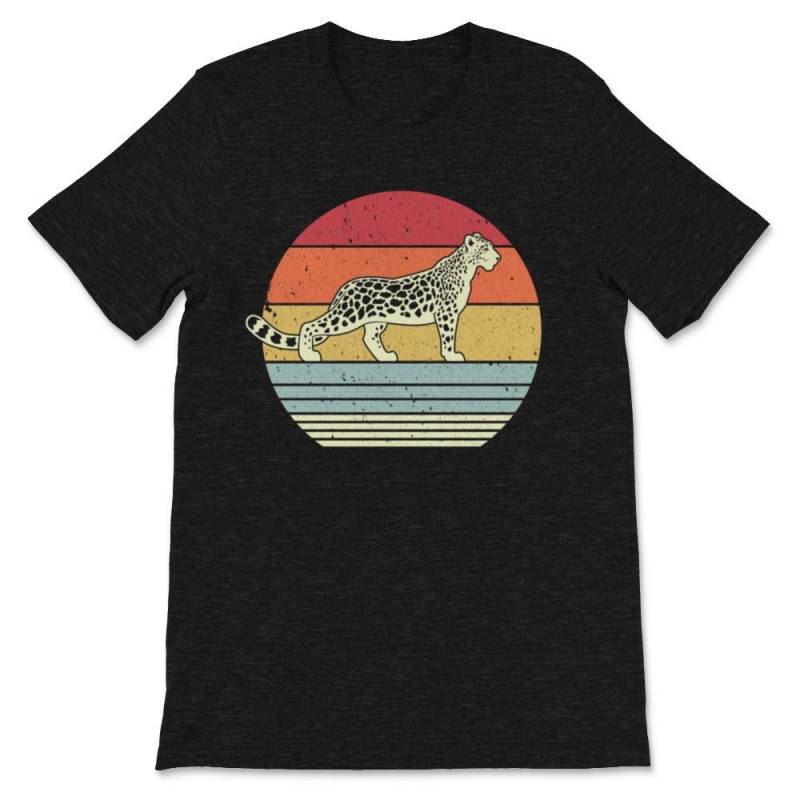 Snow Leopard Print. Retro Style Graphic Premium Unisex T-Shirt