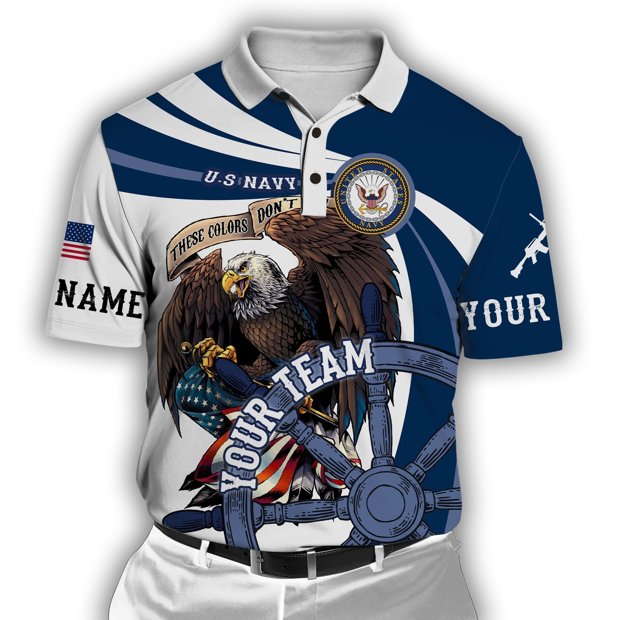 Custom name US Navy Veteran Team Boat 3d printed shirts Proud Military ...