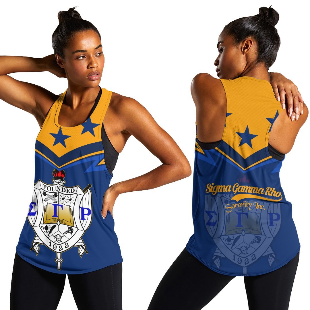 Wonderprint Tank Top Original Sigma Gamma Rho Racerback Tank Top Zig Zag Style