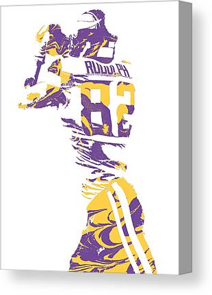 Kyle Rudolph Minnesota Vikings Pixel Art 6 Joe Hamilton Canvas Print