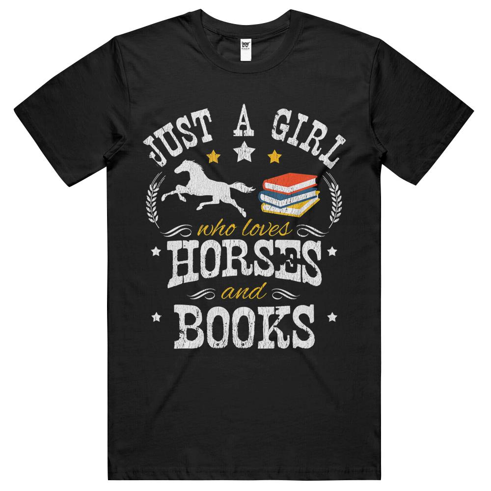 Horse Lover, Just A Girl Who Loves Horses & Books T Shirts